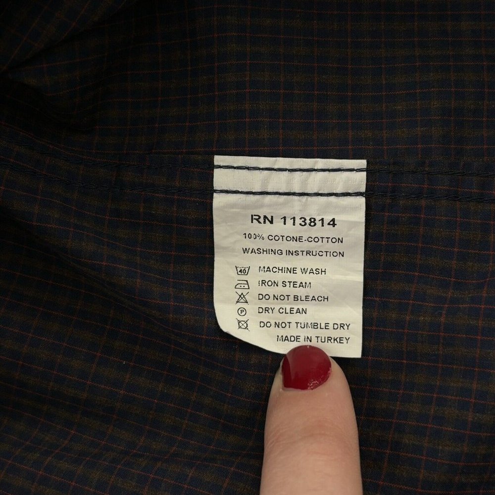 Billy Reid 100% Cotton Button Shirt (Size XXL) Long Sleeve Plaid Standard Fit - Picture 9 of 9